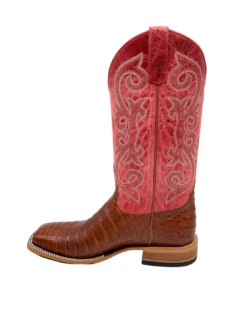'Anderson Bean' Men's 13" HorsePower Top Hand Western Square Toe - Brandy Caiman Belly / Red Sinsation 11 'Anderson Bean' Men's 13" HorsePower Top Hand Western Square Toe - Brandy Caiman Belly / Red Sinsation -Travs Outfitter Store HP80032
