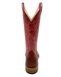 'Anderson Bean' Men's 13" HorsePower Top Hand Western Square Toe - Brandy Caiman Belly / Red Sinsation 10 'Anderson Bean' Men's 13" HorsePower Top Hand Western Square Toe - Brandy Caiman Belly / Red Sinsation -Travs Outfitter Store HP80035