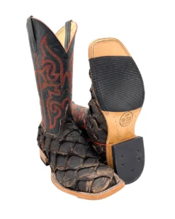 'Anderson Bean' Men's 13" HorsePower Top Hand Big Bass Square Toe - Pirarucu / Royal Blue Mad Dog -Travs Outfitter Store HP80066