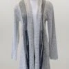 'Keren Hart' Long Sleeve Knit Duster - Heather Grey / Tan / Black (ext. Sizes)