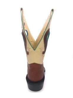 'Olathe' Men's 12" Rough Stock Western Round Toe - Chestnut Oil Latigo / Teal / Cream -Travs Outfitter Store IMG 1864
