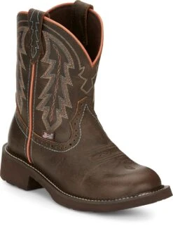 'Justin' Women's 8" Lyla Western Round Toe - Brown 13 'Justin' Women's 8" Lyla Western Round Toe - Brown -Travs Outfitter Store JST 001 GY9538