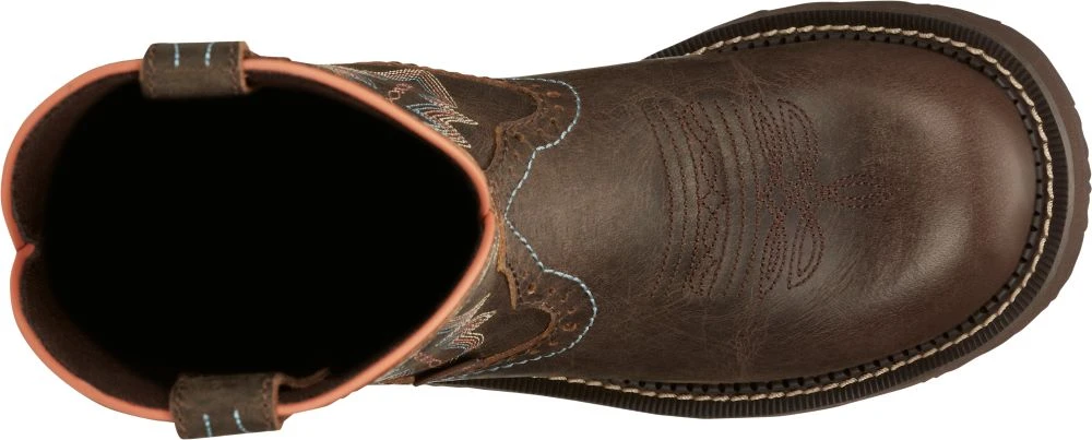 'Justin' Women's 8" Lyla Western Round Toe - Brown 2 'Justin' Women's 8" Lyla Western Round Toe - Brown - Image 2