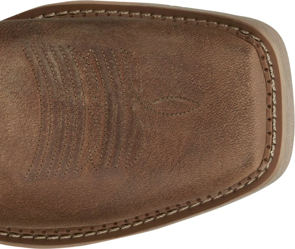 'Justin' Men's 11" Stampede Bolt Western Square Toe - Peanut Tan / Navy 2 'Justin' Men's 11" Stampede Bolt Western Square Toe - Peanut Tan / Navy - Image 2