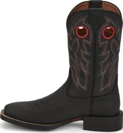 'Justin' Men's 11" Stampede Bowline Western Square Toe - Shadow Black -Travs Outfitter Store JST 009 SE7525