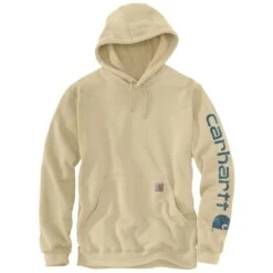 'Carhartt' Men's Midweight Sleeve Logo Hoodie - Beach Heather