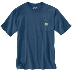 'Carhartt' Men's Loose Fit Heavyweight Pocket T-Shirt - Deep Ocean Heather