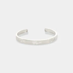 'OMG Bling' Women's Mom Cuff Bracelet - Silver