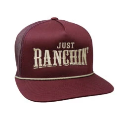 'Dale Brisby' Men's Ranchin' Rope Cap - Maroon