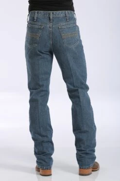 'Cinch' Men's Silver Label Slim Fit - Medium Stonewash -Travs Outfitter Store MB98034001 3