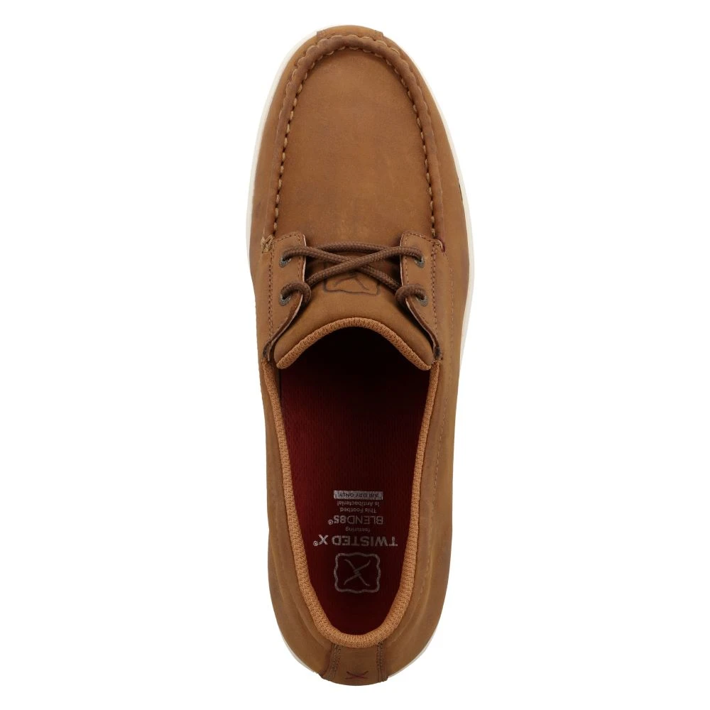 'Twisted X' Men's Ultralite X™ Boat Shoe - Lion Tan 2 'Twisted X' Men's Ultralite X™ Boat Shoe - Lion Tan - Image 2