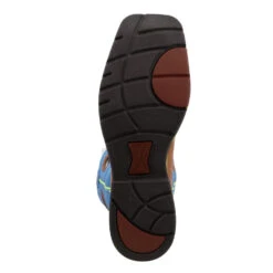 'Twisted X' Men's 12" Western Work Steel Toe - Brown / Neon Blue -Travs Outfitter Store MLCS012.09 4800X4800 R