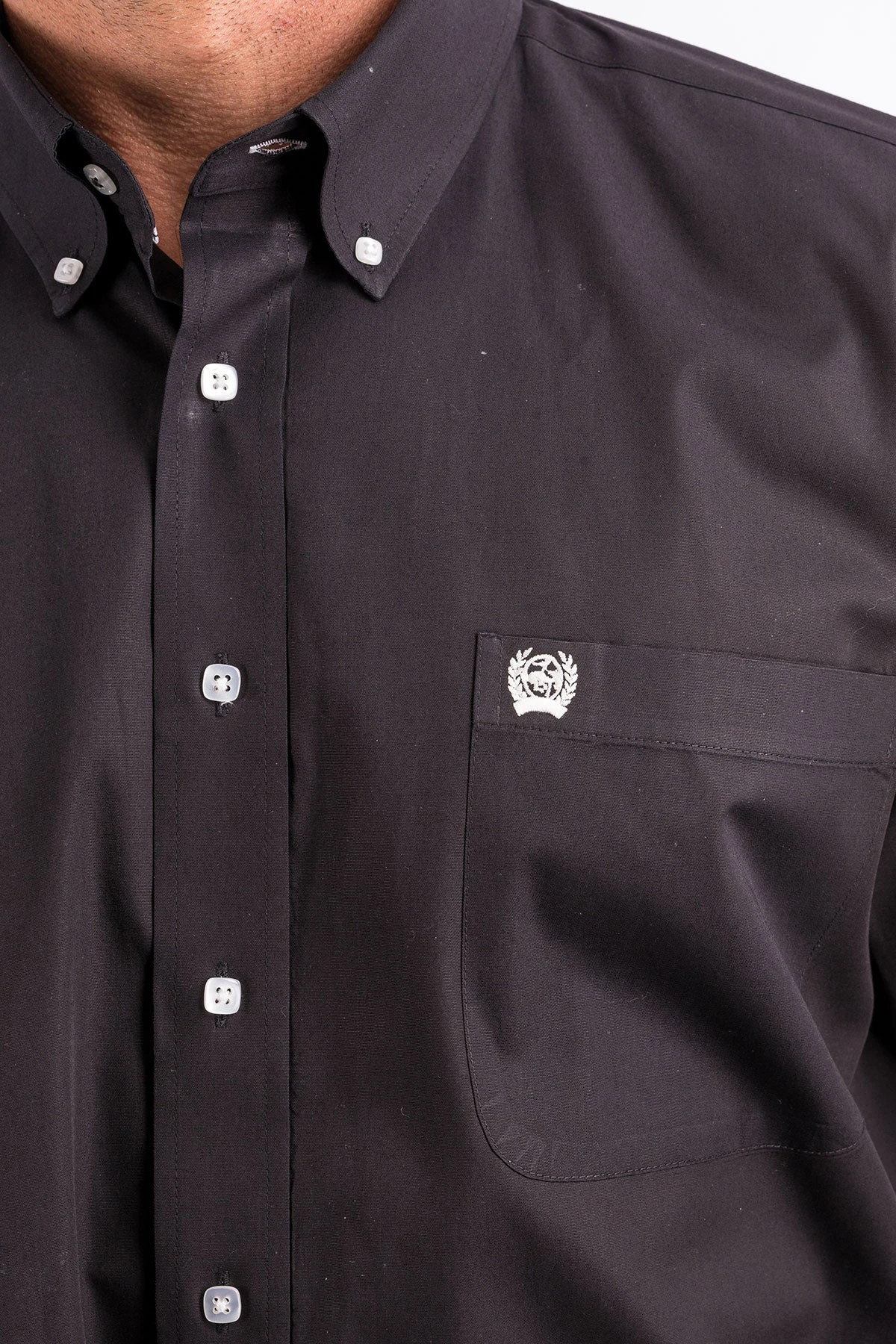 'Cinch' Men's Solid Classic Fit Button Down - Black 2 'Cinch' Men's Solid Classic Fit Button Down - Black - Image 2