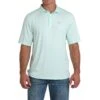 'Cinch' Men's Arenaflex Short Sleeve Polo - Light Blue