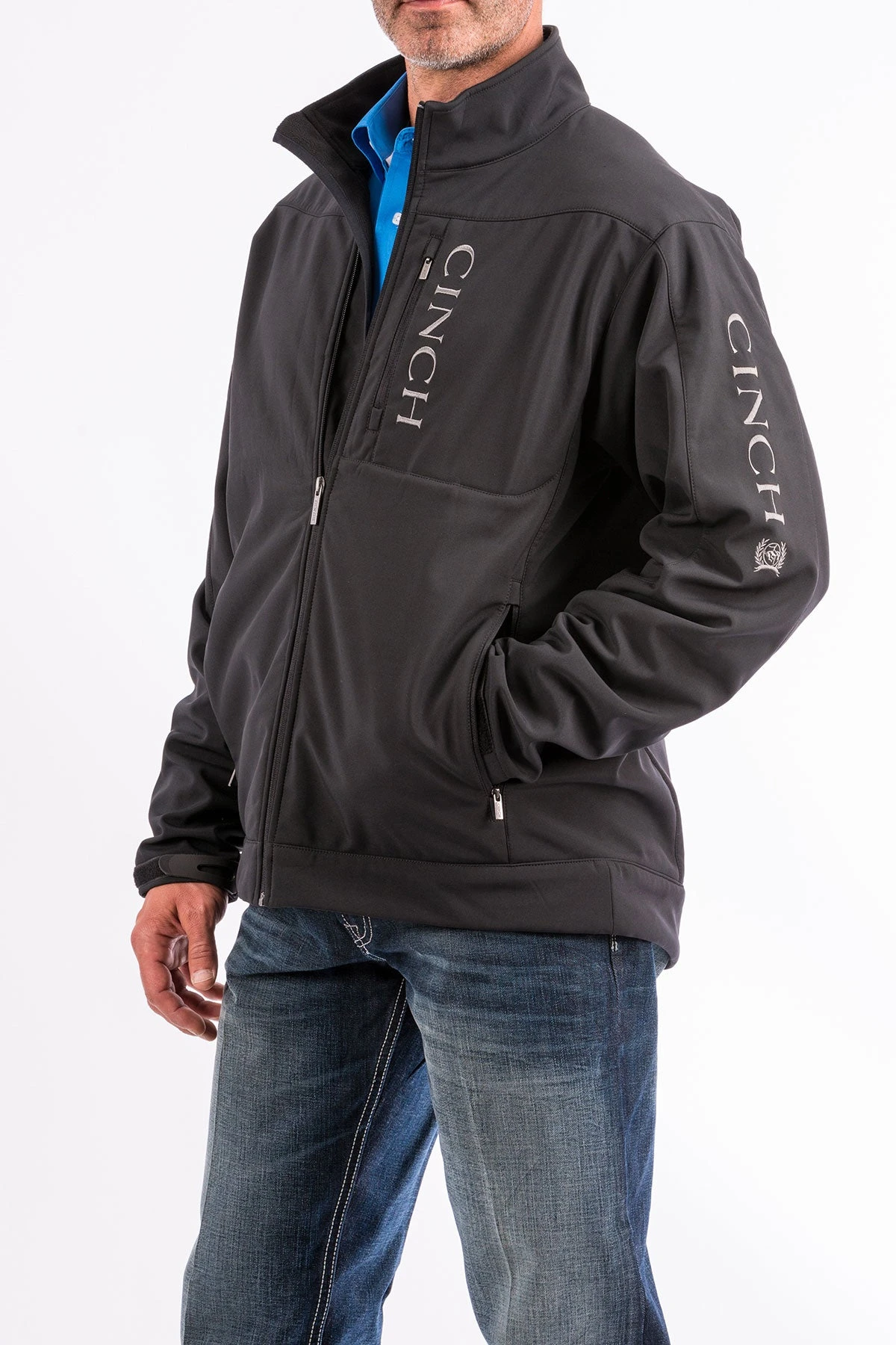 'Cinch' Men's Concealed Carry Bonded Logo Jacket - Black 2 'Cinch' Men's Concealed Carry Bonded Logo Jacket - Black - Image 2