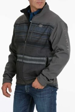 'Cinch' Men's Color Blocked Bonded Jacket - Charcoal 7 'Cinch' Men's Color Blocked Bonded Jacket - Charcoal -Travs Outfitter Store MWJ1518006 2