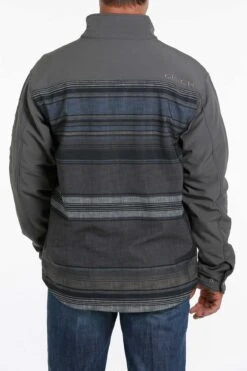 'Cinch' Men's Color Blocked Bonded Jacket - Charcoal 6 'Cinch' Men's Color Blocked Bonded Jacket - Charcoal -Travs Outfitter Store MWJ1518006 3