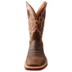 'Twisted X' Men's 12" Cellstretch WP Western Square Toe - Smokey Chocolate / Spice -Travs Outfitter Store MXBW002 FR 4800x4800 1d1ec56e 0183 453d 847e efdd49feac2d