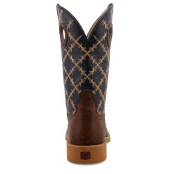 'Twisted X' Men's 12" Tech X Western Square Toe - Rustic Brown/ Navy -Travs Outfitter Store MXTR004.04 4800x4800 R