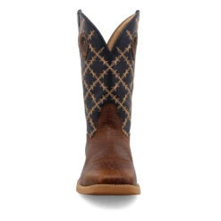 'Twisted X' Men's 12" Tech X Western Square Toe - Rustic Brown/ Navy -Travs Outfitter Store MXTR004.08 4800X4800 R