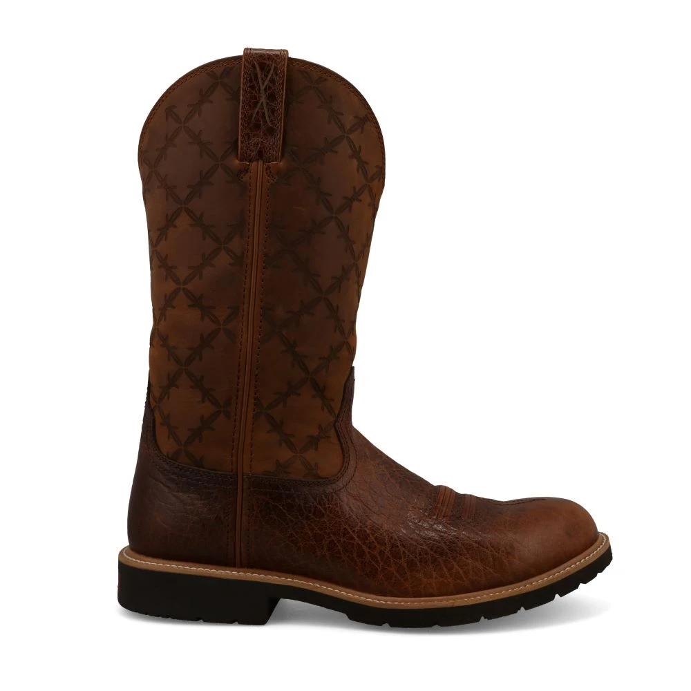 'Twisted X' Men's 12" Tech X Cellstretch Western Round Toe - Brown / Squash 1 'Twisted X' Men's 12" Tech X Cellstretch Western Round Toe - Brown / Squash