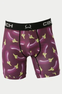 'Cinch' Men's 6" Eggplant Boxer Briefs - Purple