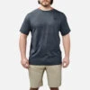 'Brunt' Men's McKenna Short Sleeve Sun Tee - Blue Heather