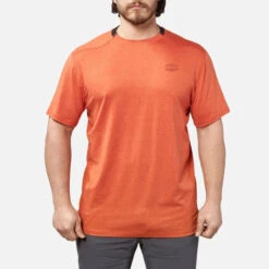 'Brunt' Men's McKenna Short Sleeve Sun Tee - Burnt Orange