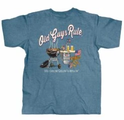 'Old Guys Rule' Men's Still Grillin' Vintage Tee - Heather Indigo