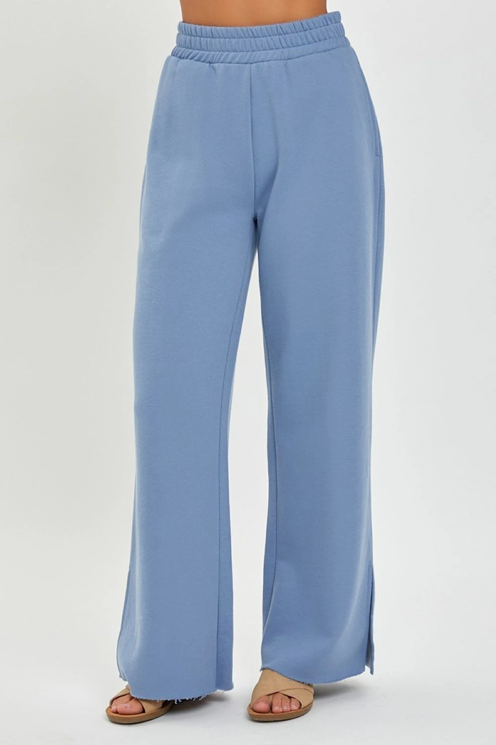 'Risen' Women's Wide Leg Lounge Pants - Blue 1 'Risen' Women's Wide Leg Lounge Pants - Blue
