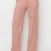 'Risen' Women's Wide Leg Cargo Pants - Mauve