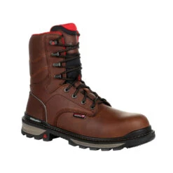 'Rocky' Men's 8" Rams Horn WP Soft Toe - Dark Brown -Travs Outfitter Store RKK0296