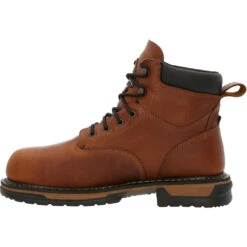 'Rocky' Men's 6" Ironclad MetGuard EH WP Steel Toe - Brown -Travs Outfitter Store RKK0362 instep profile