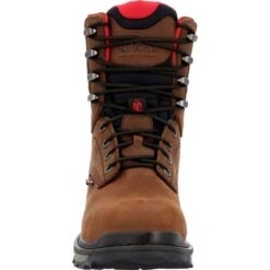 'Rocky' Men's 8" Rams Horn EH WP Comp Toe - Dark Brown -Travs Outfitter Store RKK0394 front
