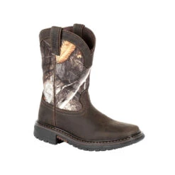 'Rocky' Youth Ride FLX WP Boot - Brown / Realtree Camo -Travs Outfitter Store RKW0258C