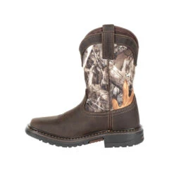 'Rocky' Youth Ride FLX WP Boot - Brown / Realtree Camo -Travs Outfitter Store RKW0258C instep profile