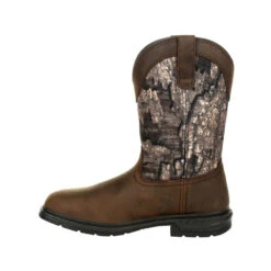 'Rocky' Men's 11" Worksmart 400G WP Western Soft Toe - Realtree Timber -Travs Outfitter Store RKW0326 instep profile