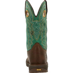 'Rocky' Women's 11" Legacy 32 Western - Brown / Teal -Travs Outfitter Store RKW0342 back