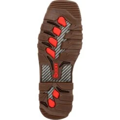 'Rocky' Men's 12" Carbon 6 EH WP Western Square Comp Toe - Brown / Bone -Travs Outfitter Store RKW0352 outsole