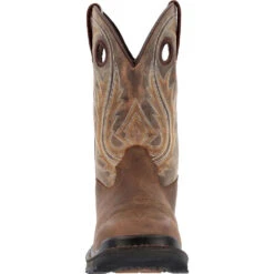 'Rocky' Men's 11" Ram's Horn EH Western Square Toe - Western Dark Brown -Travs Outfitter Store RKW0393 front