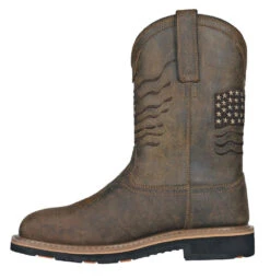 'Hoss Boot' Men's 11" Rancher EH WP Comp Toe - Rushmore Brown -Travs Outfitter Store RUSHMORE SMS BROWN COMP 2L