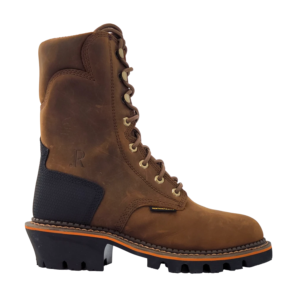 'R Watson Boots' Men's Cowhide 8" Logger Work Boots WP - Brown 1 'R Watson Boots' Men's Cowhide 8" Logger Work Boots WP - Brown