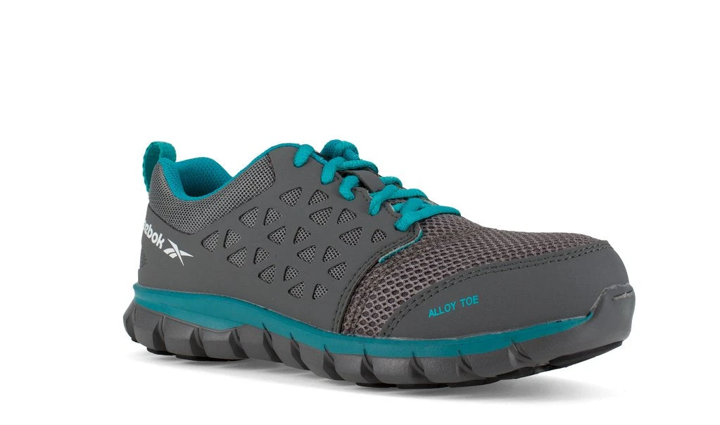 'Reebok' Women's Sublite Cushion ESD SR Alloy Toe - Grey / Turquoise 1 'Reebok' Women's Sublite Cushion ESD SR Alloy Toe - Grey / Turquoise