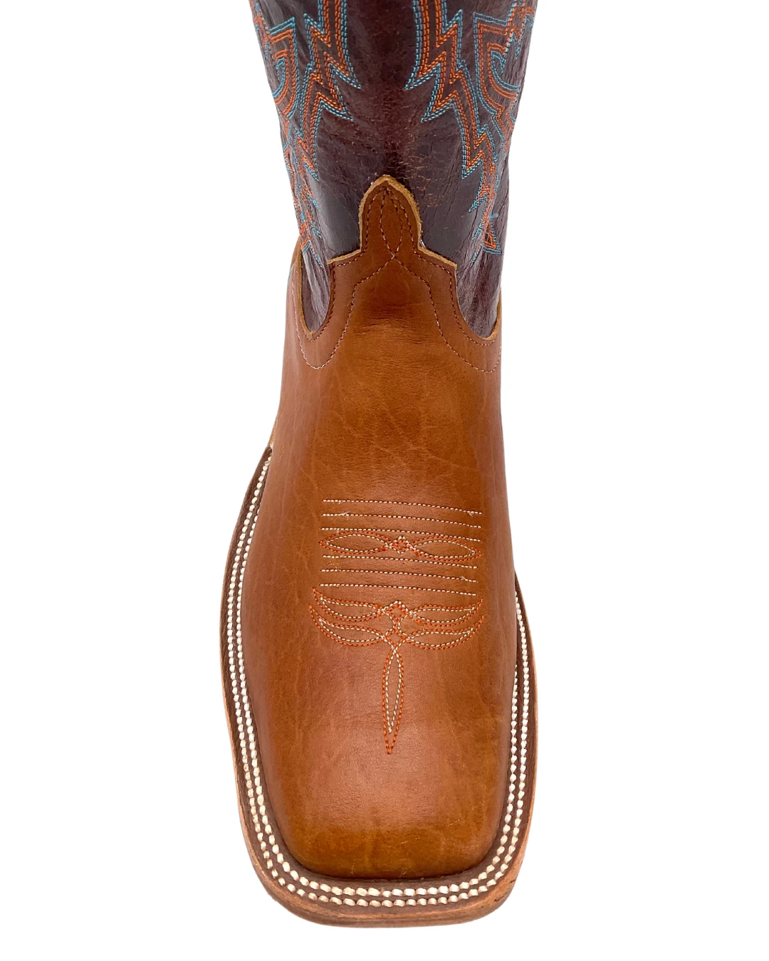 'Anderson Bean' Men's 13" Western Square Toe - Tobacco Yeti / Brass Explosion 2 'Anderson Bean' Men's 13" Western Square Toe - Tobacco Yeti / Brass Explosion - Image 2