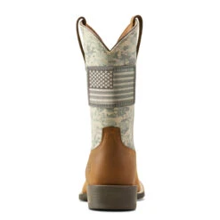'Ariat' Men's Sport Patriotic Western Square Toe - Camo -Travs Outfitter Store S18 MNS WEST 10023359 heel