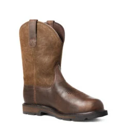 'Ariat' Men's Groundbreaker MetGuard EH Steel Toe - Brown 9 'Ariat' Men's Groundbreaker MetGuard EH Steel Toe - Brown -Travs Outfitter Store S21 MNS WORK 10036107 medial