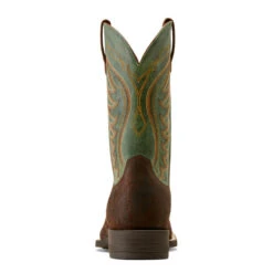 'Ariat' Men's 11" Amos Western Square Toe - Brown / Green 10 'Ariat' Men's 11" Amos Western Square Toe - Brown / Green -Travs Outfitter Store S24 MNS WEST 10050871 heel