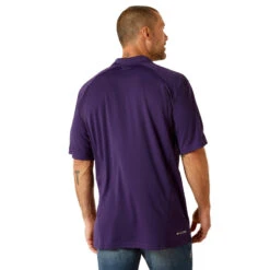 'Ariat' Men's AC Polo - Purplavy -Travs Outfitter Store S24 MNS WEST 10051341 back