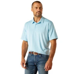 'Ariat' Men's 360 Airflow Polo - Sheltering Sky