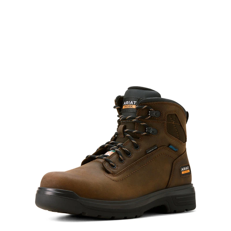 'Ariat' Men's Turbo 6" WP Carbon Toe Work Boot - Brown 2 'Ariat' Men's Turbo 6" WP Carbon Toe Work Boot - Brown - Image 2